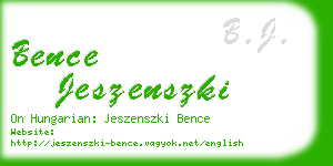 bence jeszenszki business card